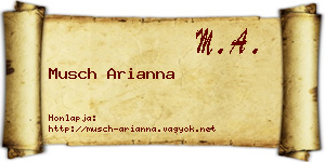 Musch Arianna névjegykártya